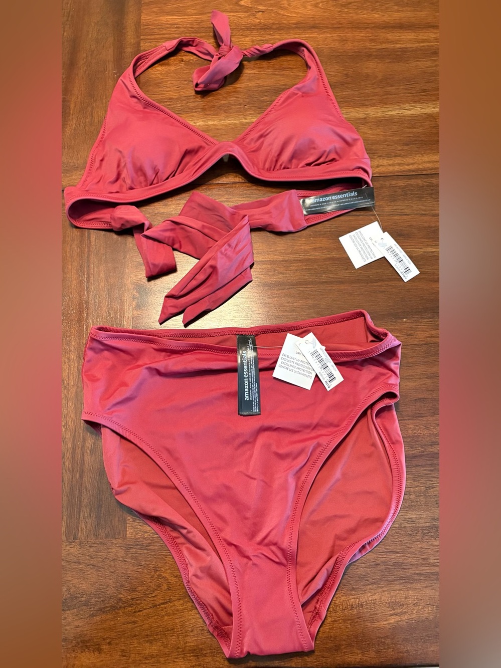 Amazon Essentials Brick Red Two-Piece Bikini Set